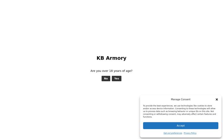 Screenshot of kb-armory.com