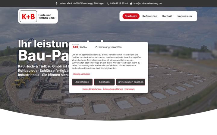 Screenshot of kb-bau-eisenberg.de