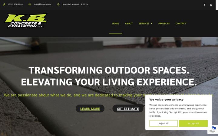 Screenshot of kb-crete.com