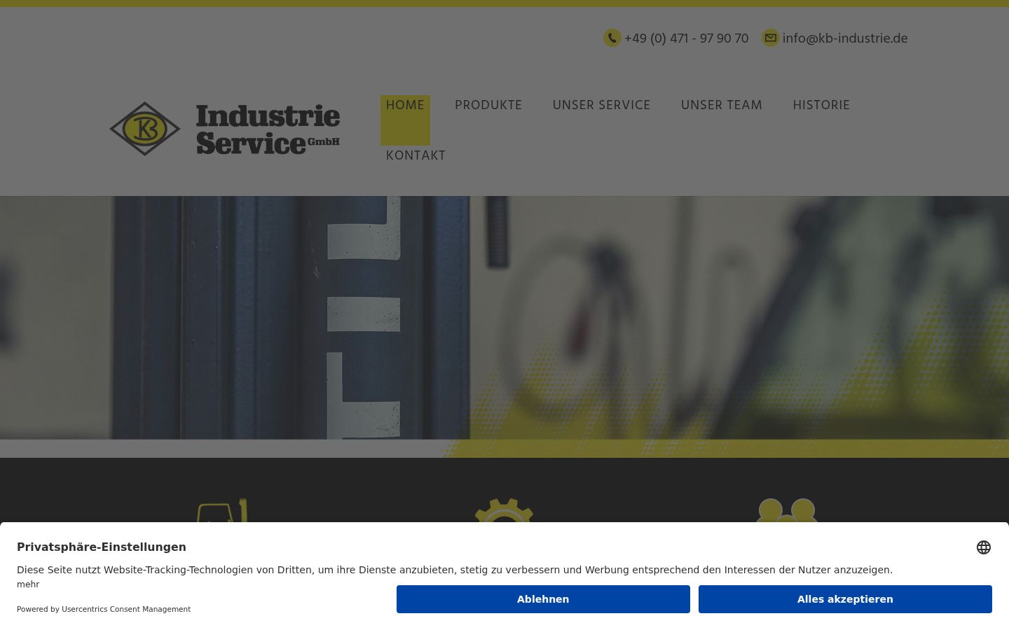 Screenshot des Einwilligungsbanners vor jeglicher Interaktion