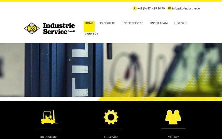 Screenshot of kb-industrie.de