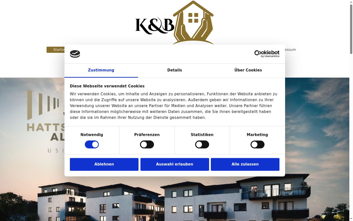 Screenshot tal-banner tal-kunsens muri qabel kwalunkwe interazzjoni