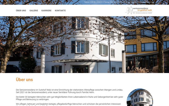 Screenshot of kb-seniorenresidenzen.de