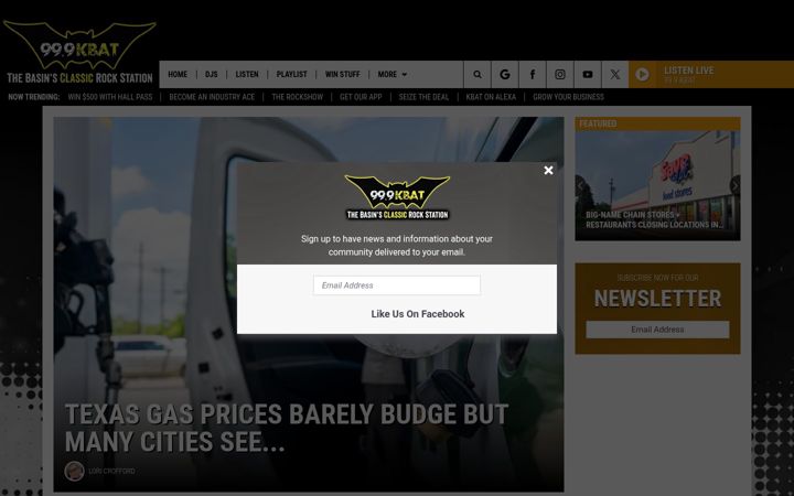 Screenshot of kbat.com