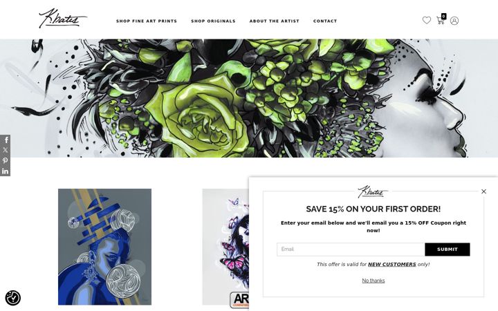 Screenshot of kbatesart.com