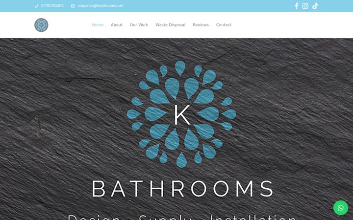 Screenshot of kbathrooms.net
