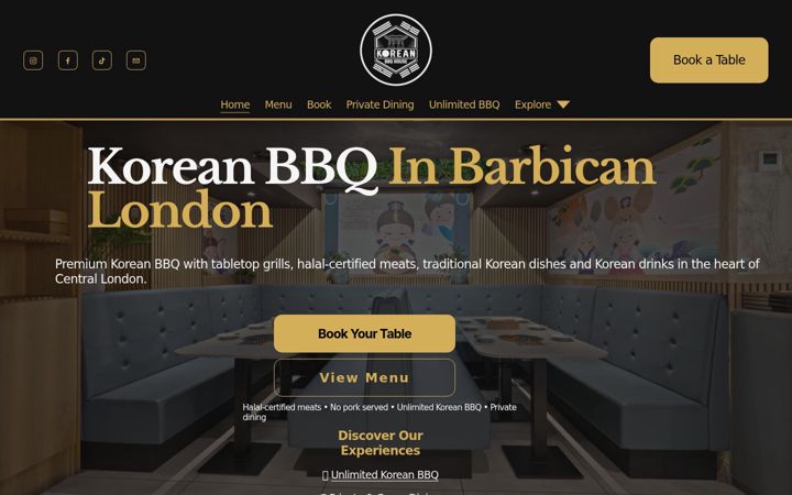 Screenshot of kbbqhouse.co.uk