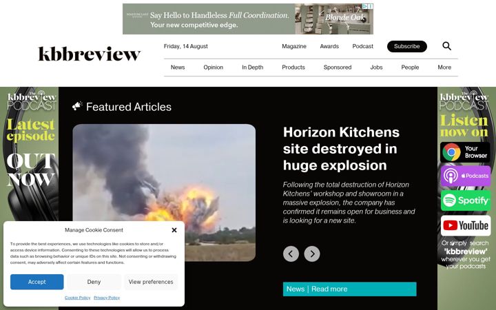Screenshot of kbbreview.com