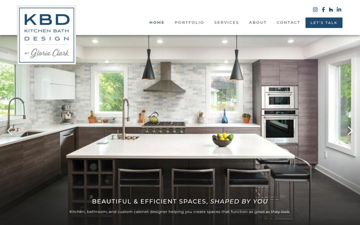 Screenshot of kbdbygloriaclark.com