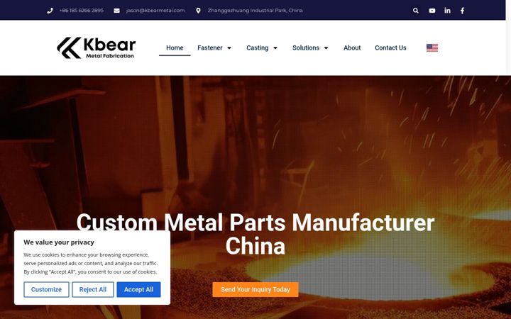 Screenshot of kbearmetal.com