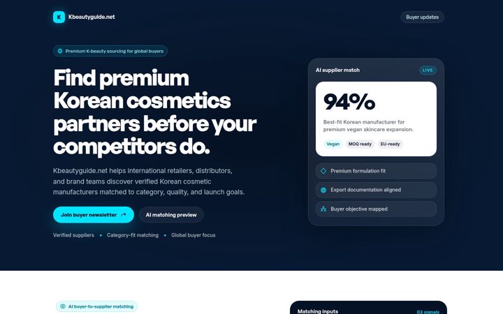 Screenshot of kbeautyguide.net