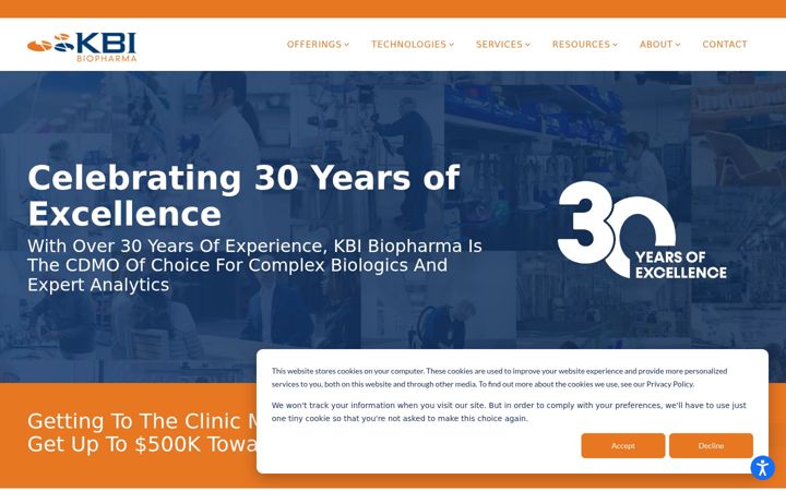 Screenshot of kbibiopharma.com