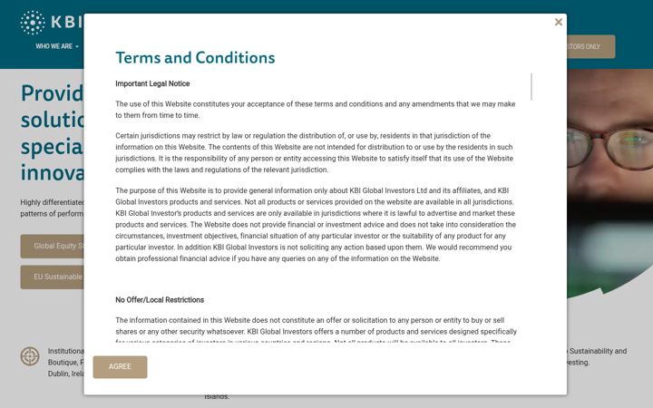 Screenshot of kbiglobalinvestors.com