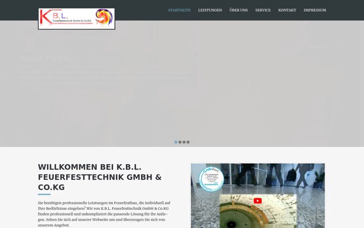 Screenshot of kbl-feuerfesttechnik.com