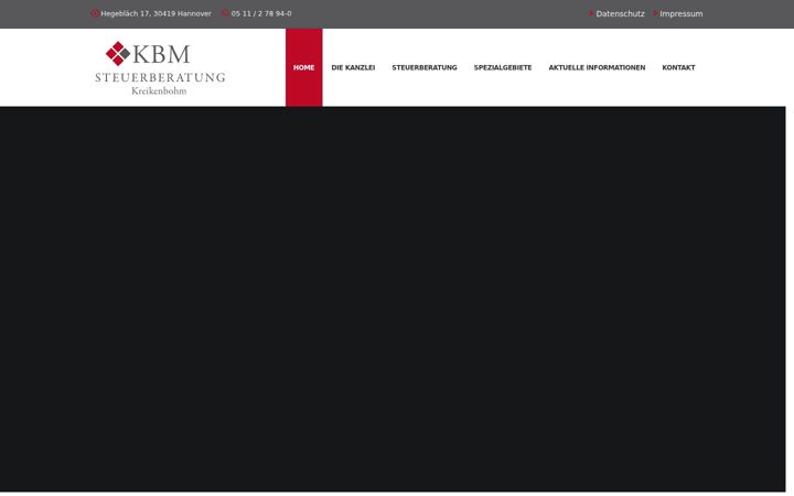 Screenshot of kbm-steuerberatung-hannover.de