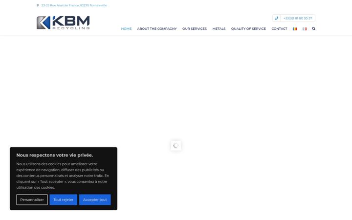 Screenshot of kbmrecycling.com