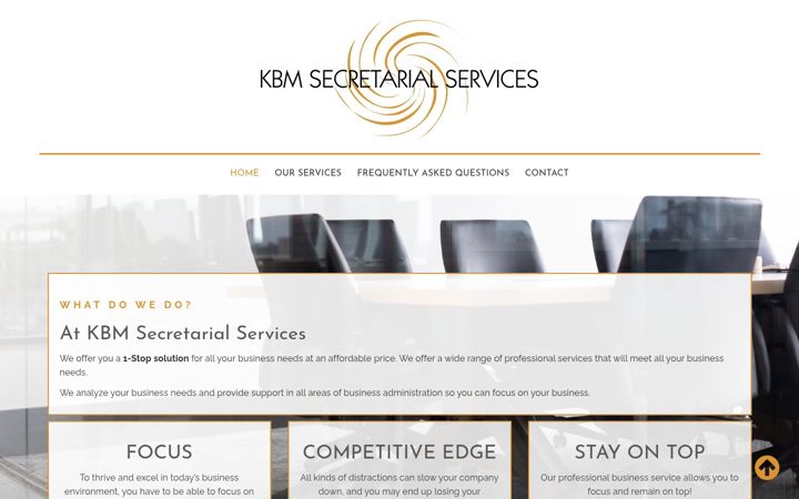 Screenshot van kbmsec.co.za