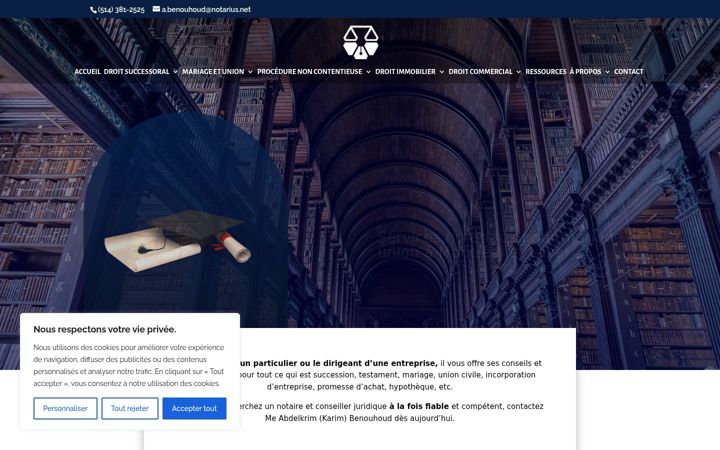 Screenshot of kbnotaire.com