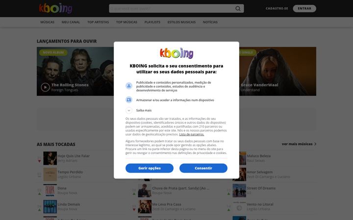 Screenshot of kboing.com.br
