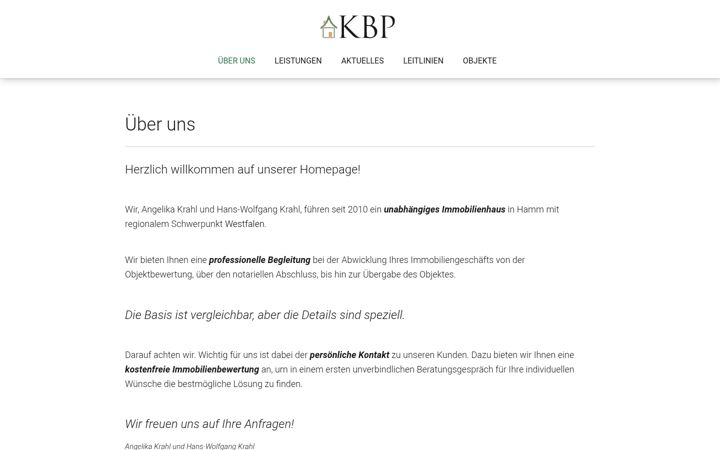 Screenshot of kbp-immobilien.de