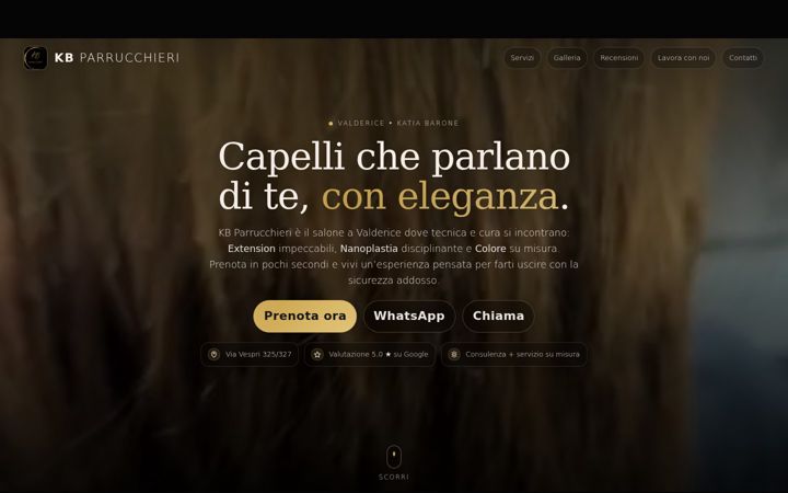 Screenshot of kbparrucchieri.it