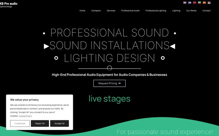 Screenshot of kbproaudio.eu