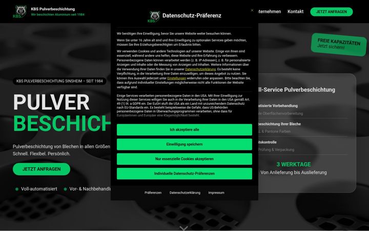 Screenshot of kbs-beschichtung.de