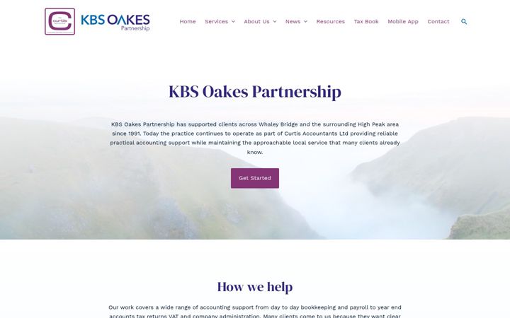 Screenshot of kbsoakesaccountant.co.uk