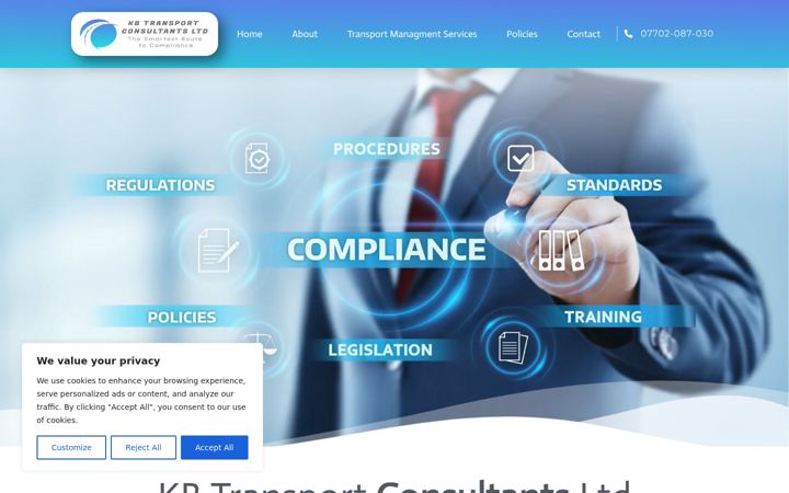 Screenshot of kbtransportconsultants.com