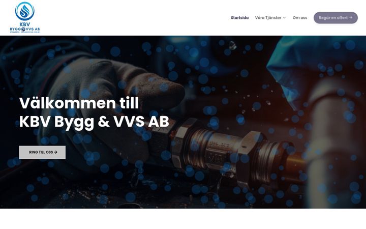 Screenshot of kbvbygg-vvs.se