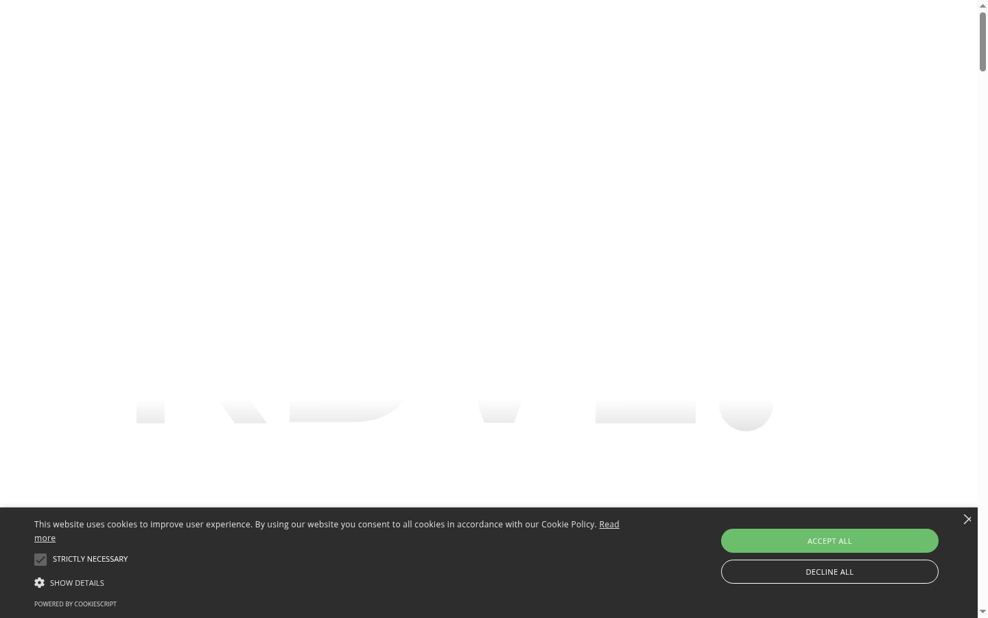 Screenshot του banner συγκατάθεσης που εμφανίστηκε πριν από οποιαδήποτε αλληλεπίδραση