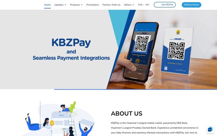 Skærmbillede af kbzpay.com