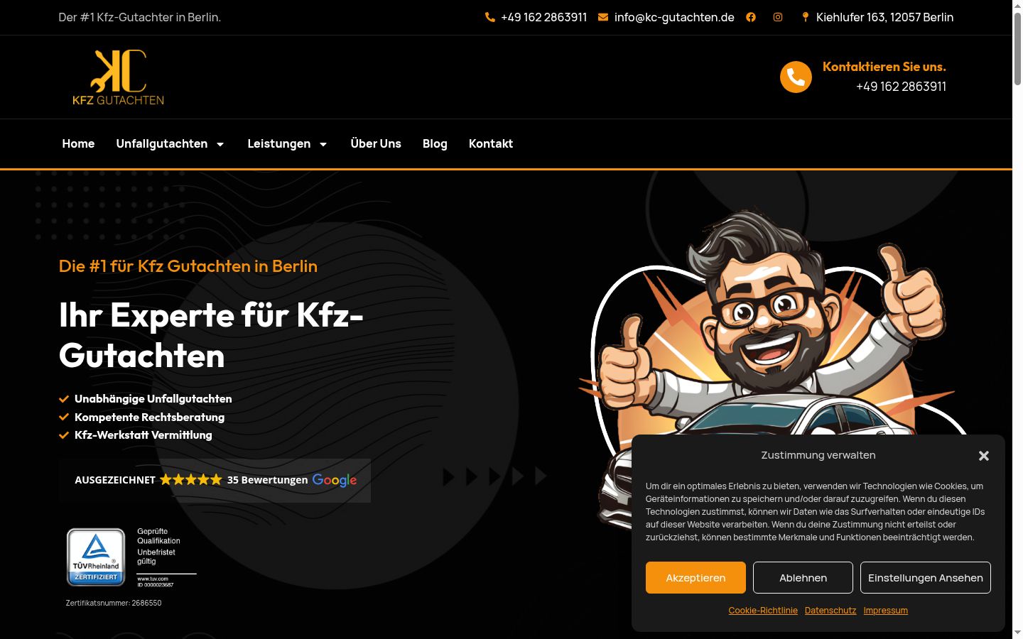 Screenshot tal-banner tal-kunsens muri qabel kwalunkwe interazzjoni