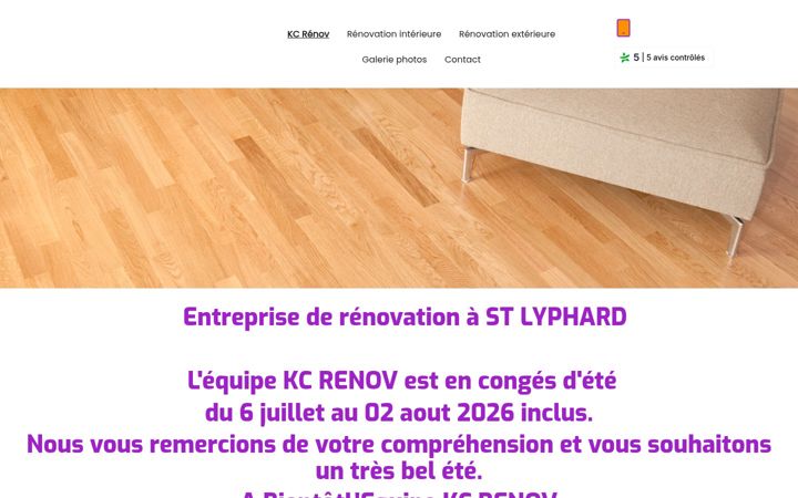 Screenshot of kc-renov.fr