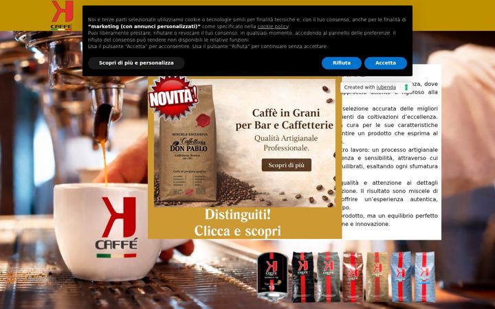 Screenshot of kcaffe.it