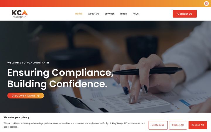 Screenshot of kcauditpath.com