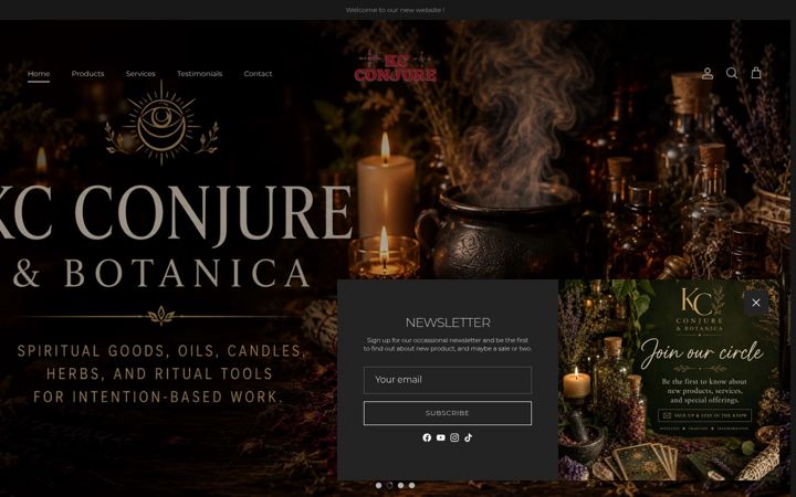 Screenshot of kcconjure.com
