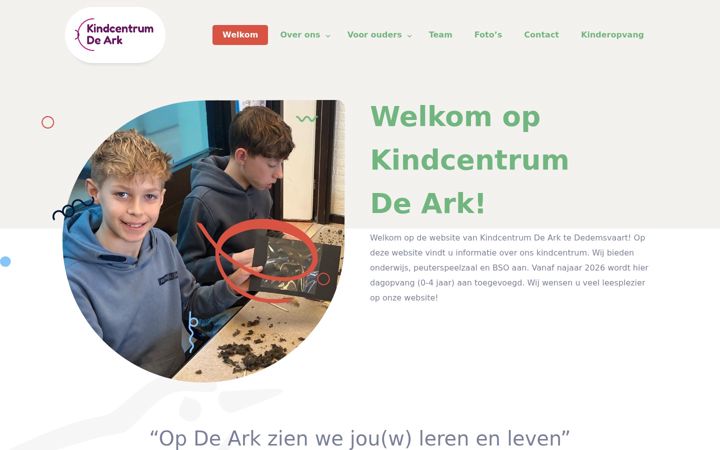 Screenshot of kcdeark.nl