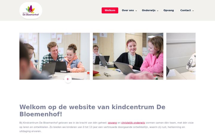 Screenshot of kcdebloemenhof.nl