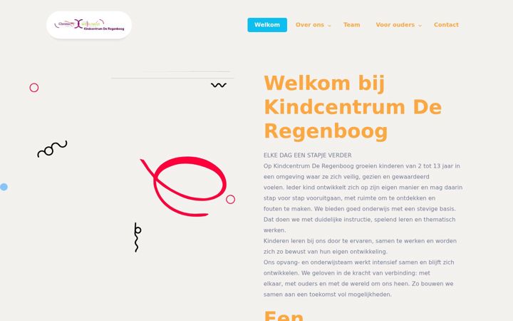 Screenshot of kcderegenboog.nl