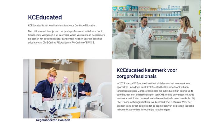 Screenshot of kceducated.nl