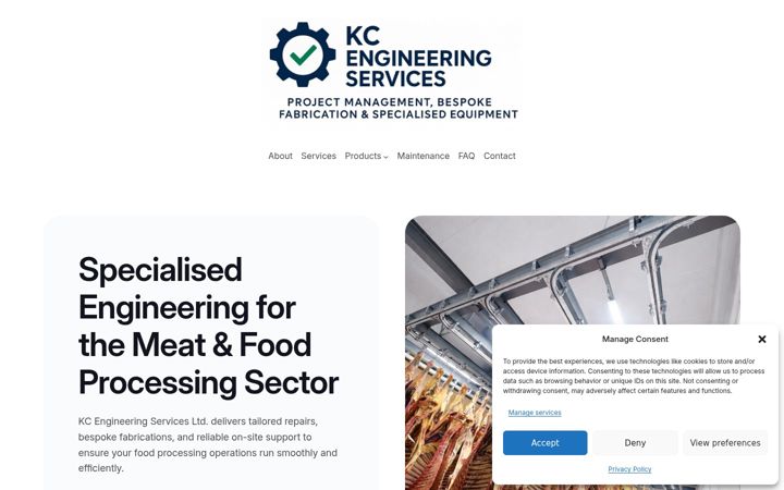 Screenshot of kceng.co.uk