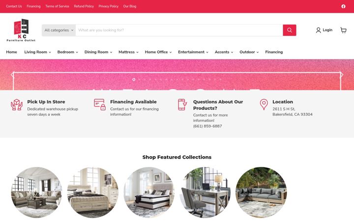 Screenshot of kcfurnitureoutlet.com