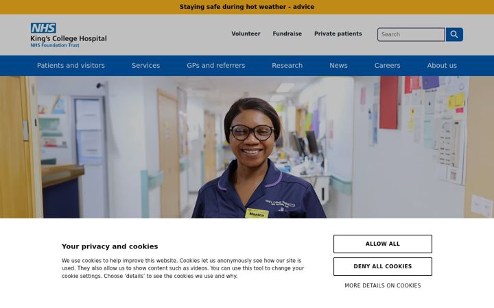 Captura de pantalla de kch.nhs.uk