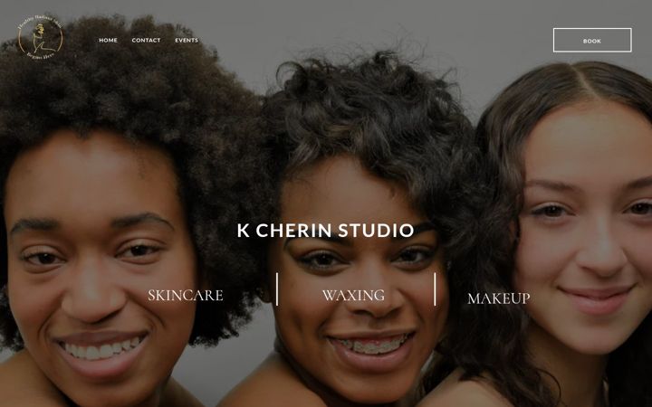 Screenshot of kcherinbeauty.com