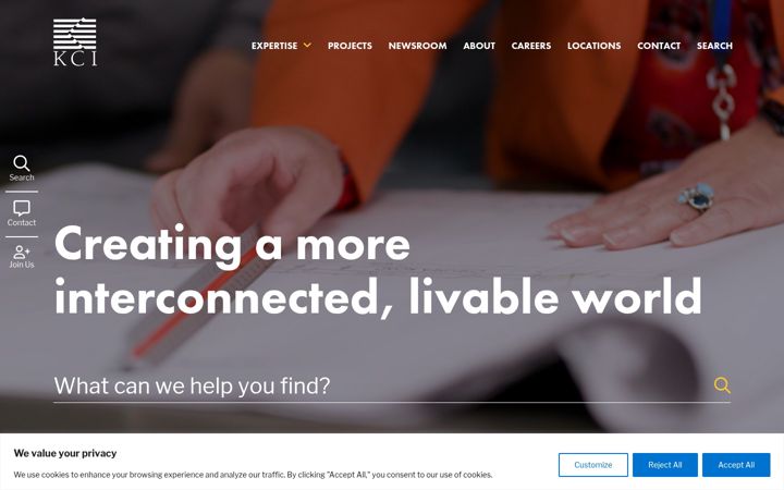 Screenshot of kci.com