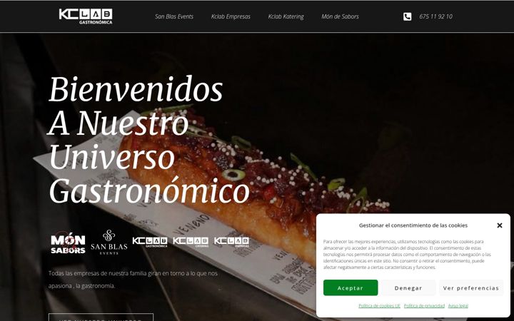 Screenshot of kclabgastronomica.es