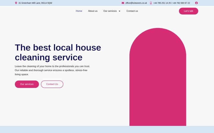 Screenshot of kcleaners.co.uk