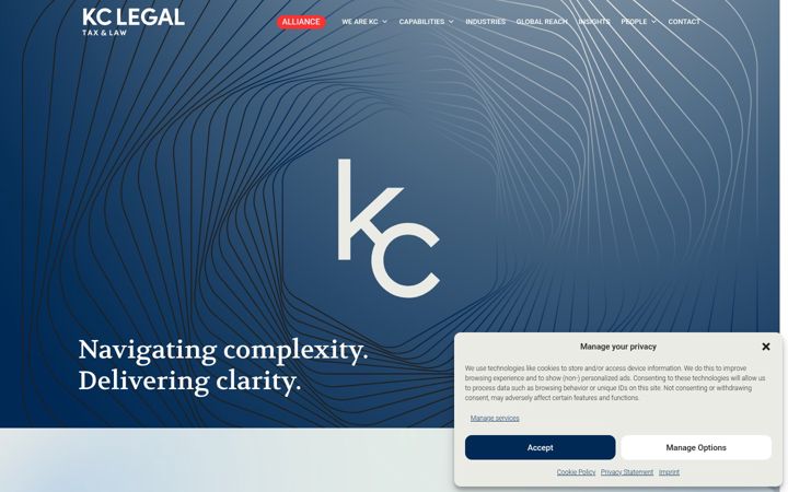 Screenshot of kclegal.nl