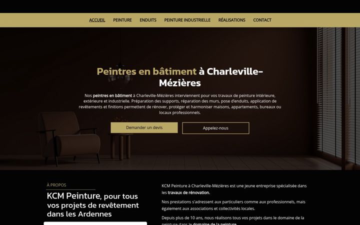 Screenshot of kcmpeinture.fr